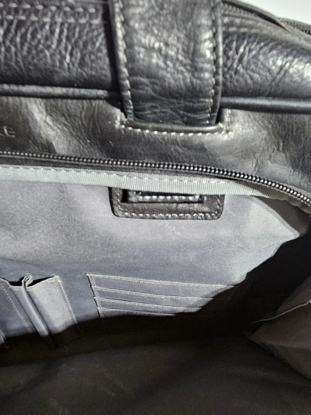 Samsonite Black Leather Men’s Messenger Briefcase Bag Laptop Travel Business